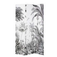 Paravent imprimé forêt tropicale noir et blanc Paravent imprimé forêt tropicale noir et blanc