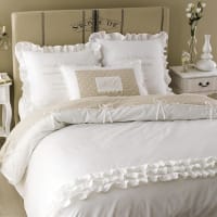 SANS SOUCI - Parure de lit en coton blanche 220x240