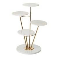Pedestal Table with 4 White Marble Tops Pedestal Table with 4 White Marble Tops