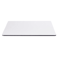 ELEMENT BUSINESS - Piano per tavolo professionale quadrato bianco contorno nero, 70 cm