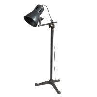 Piantana nera regolabile stile industriale in metallo H 125 cm TRISTAN Piantana nera regolabile stile industriale in metallo H 125 cm TRISTAN