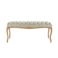 BAROCCO - Pie de cama en capitoné de roble An. 114 cm