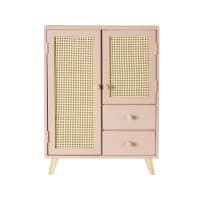 Pink and beige doll clothes wardrobe