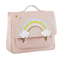 MERMAID - Pink and Gold Satchel with Rainbow Print