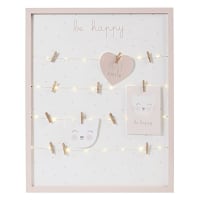 LILA - Pink and white light-up collage frame 40x50cm