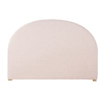 Pink headboard cover with gold star print 140cm