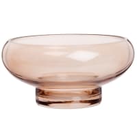 Set of 2 - Pink stained glass bowl