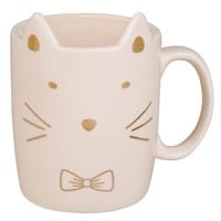 Pink Stoneware Cat Mug Pink Stoneware Cat Mug