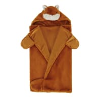 MIMIZAN - Plaid déguisement renard imitation fourrure marron