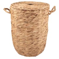 Plant fibre laundry basket