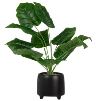 ENEA - Plante artificielle verte et pot noir