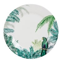 Plat porseleinen bord met tropische print Plat porseleinen bord met tropische print