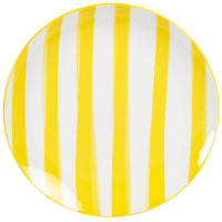 MAIKA - Lote de 6 - Plato de postre de gres blanco y amarillo