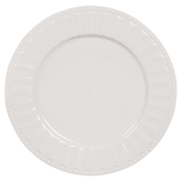 CHARLOTTE - Lote de 6 - Plato llano de porcelana blanca