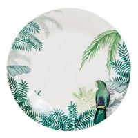 Porseleinen dessertbord met tropische print PERROQUET Porseleinen dessertbord met tropische print PERROQUET