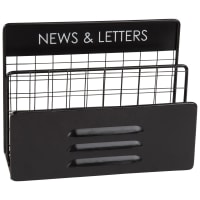 NEWS & LETTERS - Portacartas industrial de metal negro
