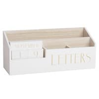 Porte-courrier calendrier perpétuel blanc Porte-courrier calendrier perpétuel blanc