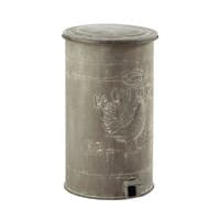 Poubelle en métal effet zinc H 46 cm LEONTINE Poubelle en métal effet zinc H 46 cm LEONTINE