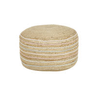 Pouf intrecciato in iuta motivi a righe Pouf intrecciato in iuta motivi a righe