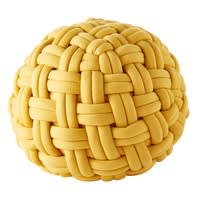 Pouf tressé jaune Pouf tressé jaune