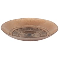 SOLAIRE - Prato decorativo de vidro estriado cor de laranja
