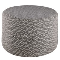 Puff aus schwarzer und ecrufarbener Baumwolle mit Jacquardmotiven BOREAL Puff aus schwarzer und ecrufarbener Baumwolle mit Jacquardmotiven BOREAL