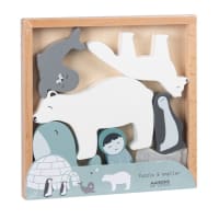 ALESUND - Puzzle animali polari bianco, blu e grigio