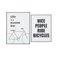 BIKE - Quadros pretos e brancos (x2) 52x70