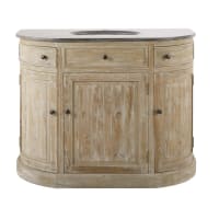 LEONCE - Recycled Pine and Blue Stone Sink Unit