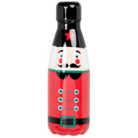 Red, black, white and gold nutcracker insulated bottle