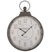 Reloj de bolsillo de metal gris Reloj de bolsillo de metal gris