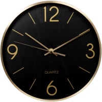 Reloj negro de metal dorado D. 25