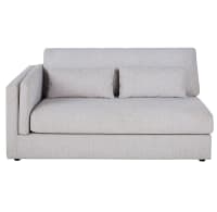 HAZEL - Reposabrazos izquierdo para sofá modular de 2 plazas beige