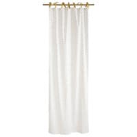 Rideau à nouettes en coton blanc à pois dorés 102x250 Rideau à nouettes en coton blanc à pois dorés 102x250