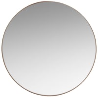 WARREN - Ronde spiegel van mat goudkleurig metaal D48