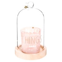 Rosa Kerze unter Glocke H18 ENJOY PASTEL Rosa Kerze unter Glocke H18 ENJOY PASTEL