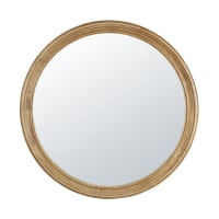 VICTOR - Round Rubber Wood Mirror with Mouldings D90