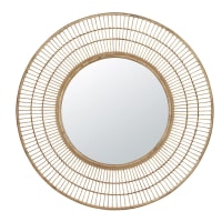 LIBERIA - Runder Spiegel aus Bambus, D99cm