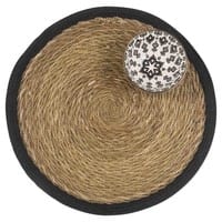 Rundes Jute-Tischset in schwarz Rundes Jute-Tischset in schwarz