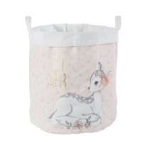 BUCOLIQUE - Sac de rangement en coton imprimé biche
