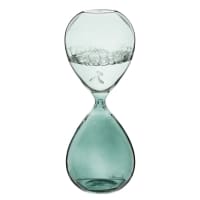 AQUARIUS - Sanduhr aus grün getöntem Glas, H30cm
