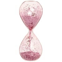 Sanduhr aus rosa getöntem Glas