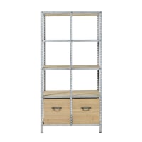 WILBURY - Scaffale con 2 scatole riposizionabili