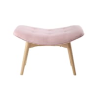 ICEBERG - Scandinavian Pink Fabric Footstool/Pouffe