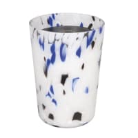 SOLVA - Scented candle in black and blue, clear glass 1120g