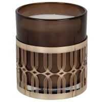PAMELA - Scented candle in black glass and gold metal 200g