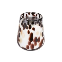 LEO - Scented candle in black, white and gold glass 1100g