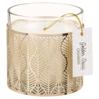 FEUILLE D'OR - Scented Candle in Gold Metal and Glass Holder 350g