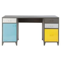 Schreibtisch im Industrial-Stil aus Metall, grau, B150 Schreibtisch im Industrial-Stil aus Metall, grau, B150