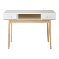 Schreibtisch mit 2 Schubladen, weiß Schreibtisch mit 2 Schubladen, weiß